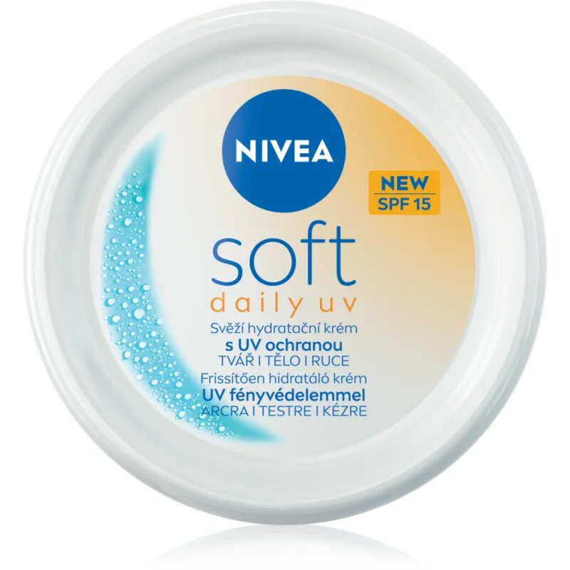 Nivea Soft Daily UV loțiune protectoare hidratantă corp si fata SPF 15 100 ml