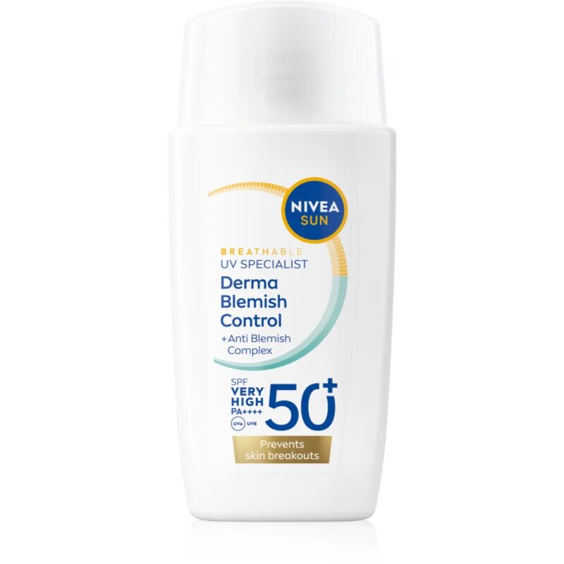 Nivea SUN Derma Skin Clear lotiune tonica pentru pielea cu imperfectiuni SPF 50+ 40 ml