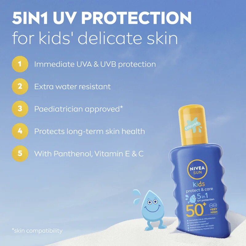Nivea SUN Kids spray colorat pentru copii pentru bronzat SPF 50+ 200 ml