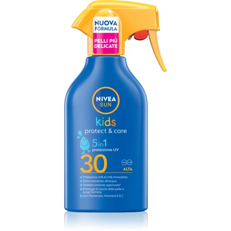 Nivea SUN Kids spray pentru protectie solara pentru copii 5 in 1 SPF 30 250 ml