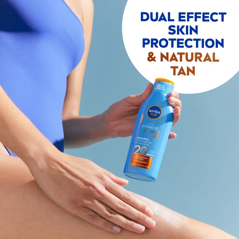 Nivea SUN Protect & Bronze lotiune de protectie solara intensiva SPF 20 200 ml