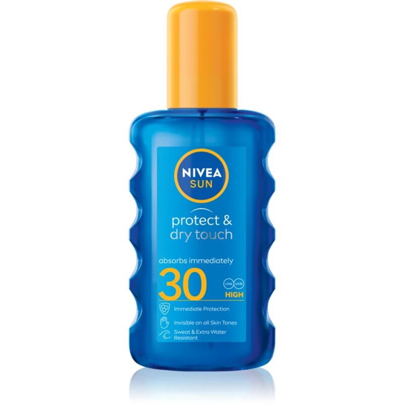 SUN Protect & Dry Touch spray transparent pentru bronzat SPF 30 200 ml