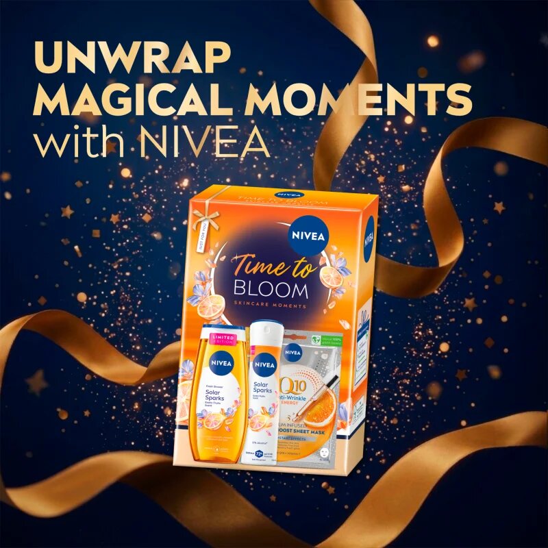 Nivea Time to Bloom set cadou corp si fata
