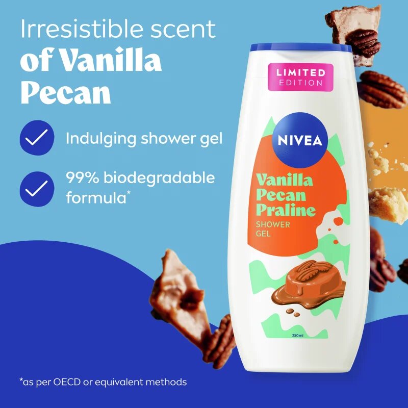 Nivea Vanilla Pecan Praline gel de duș 250 ml