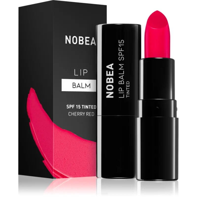 NOBEA Day-to-Day Lip Balm SPF 15 Tinted balsam de buze SPF 15 #L02 Cherry red 4 g