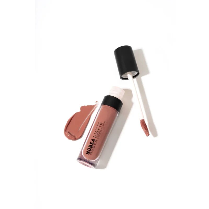NOBEA Day-to-Day Matte Liquid Lipstick ruj lichid mat culoare Pink Lavender #M11 7 ml