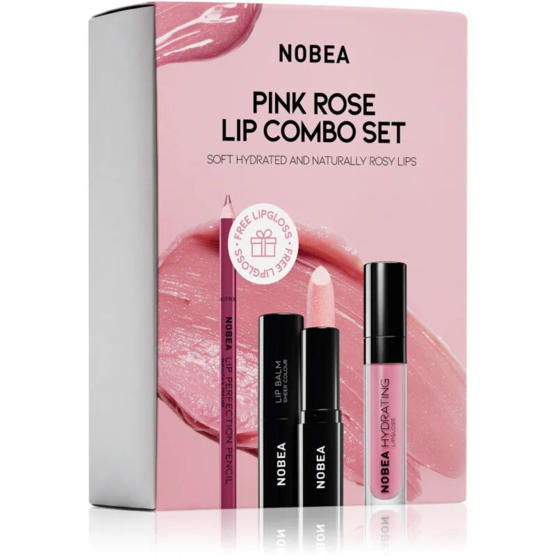 NOBEA Day-to-Day Pink Rose Lip Combo Set set cadou de buze