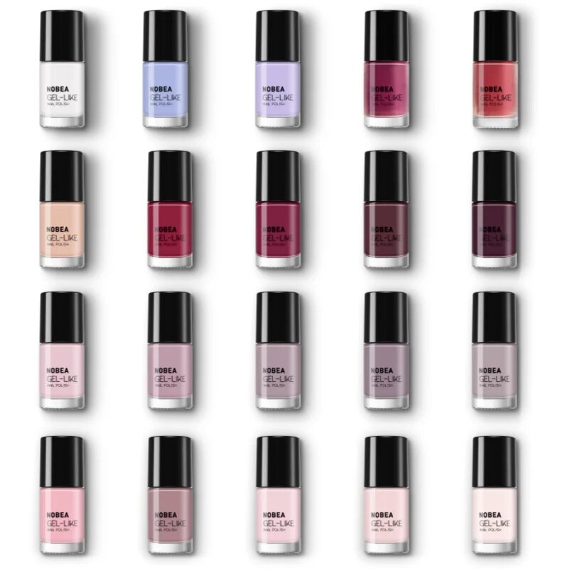NOBEA Metal Gel-like Nail Polish lac de unghii cu efect de gel culoare Pearl cherry #N55 6 ml