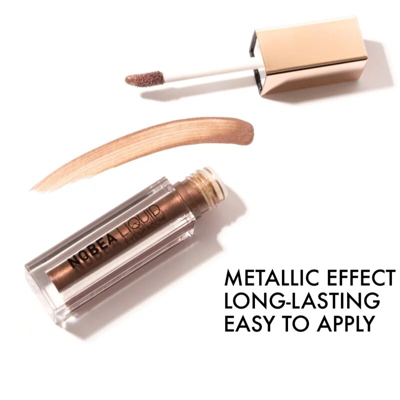 NOBEA Metal Liquid Eyeshadow lichid fard ochi culoare Coffee #E04 4 ml