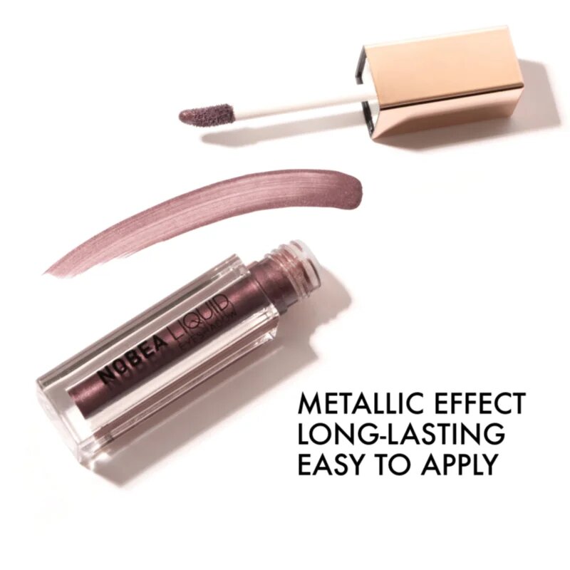 NOBEA Metal Liquid Eyeshadow lichid fard ochi culoare Sparkling Grape #E07 4 ml
