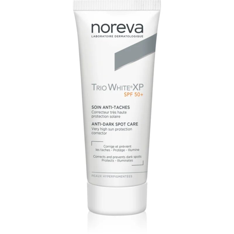 Noreva Trio White XP Anti-Dark Spot Care SPF 50+ crema de soare pentru fata impotriva petelor SPF 50+ 40 ml
