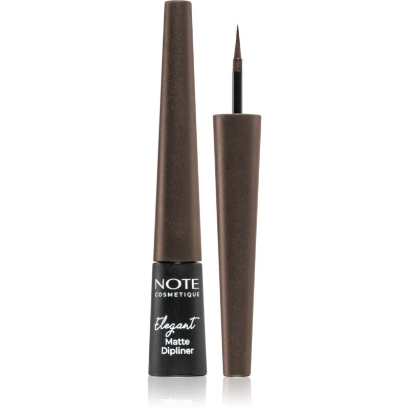 Elegant Matte Dipliner tuș lichid pentru ochi cu efect mat culoare 02 Coffee Brown 2.5 ml