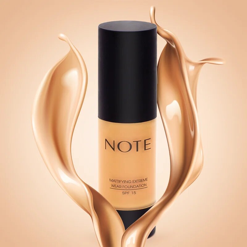 Note Cosmetique Mattifying Extreme Wear Foundation machiaj cu efect matifiant 01 Beige 30 ml