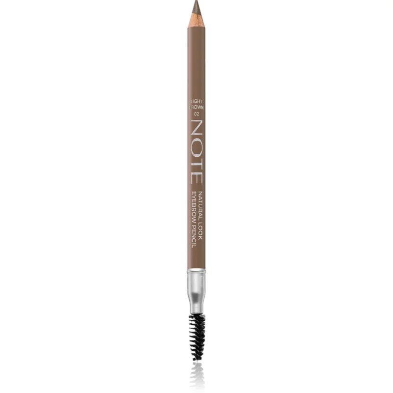 Note Cosmetique Natural Look creion pentru sprancene cu pensula 02 Light Brown 108 g