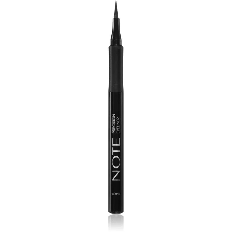 Note Cosmetique Precision Eyeliner contur de precizie rezistent la apă pentru ochi culoare Black 1 ml