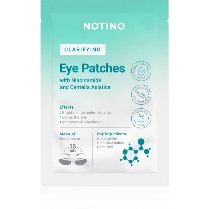 Notino Clarifying Bio-Cellulose Eye Patches Set with Niacinamide and Centella Asiatica masca iluminatoare zona ochilor