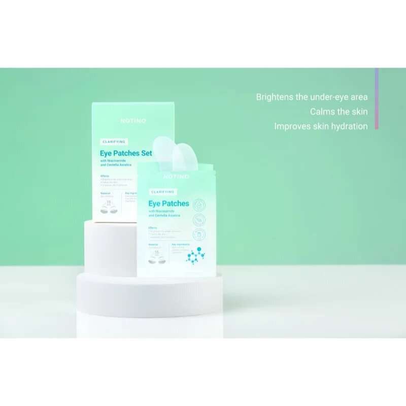 Notino Clarifying Bio-Cellulose Eye Patches Set with Niacinamide and Centella Asiatica masca iluminatoare zona ochilor