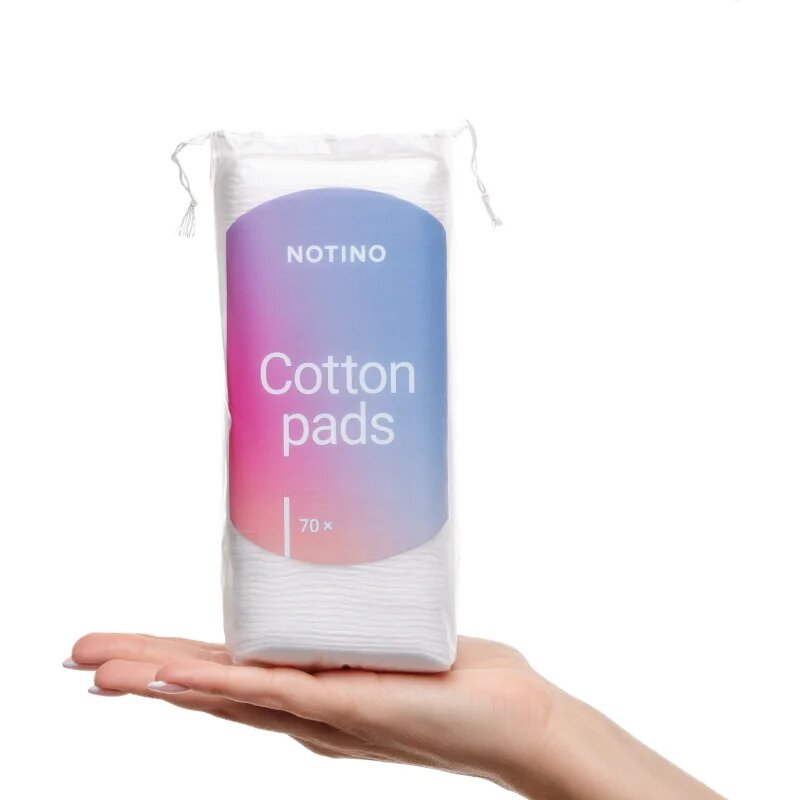Notino Cotton Pads Large Square tampoane cosmetice pentru demachierea și curățarea tenului 70 buc