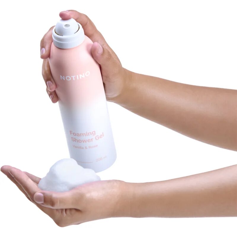 Notino Foaming Shower Gel Vanilla & Rose spumă pentru duș 200 ml