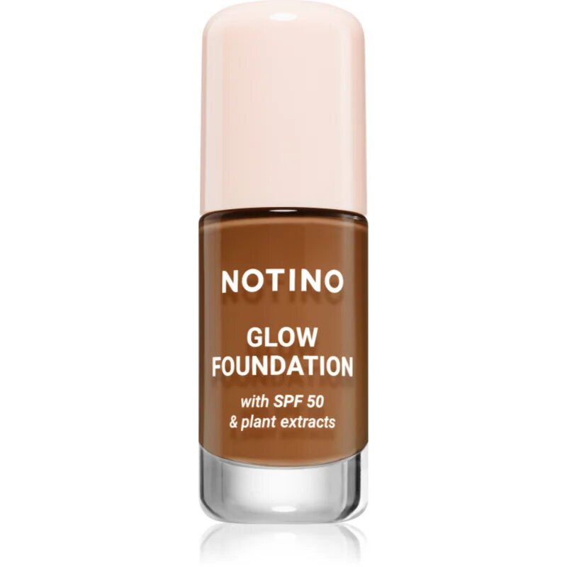 Notino Glow Foundation With SPF 50 & Plant Extracts make-up pentru luminozitate SPF 50 01 Deep Warm 30 ml