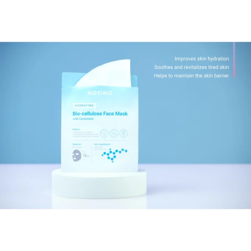 Notino Hydrating Bio-Cellulose Face Mask with Ceramides mască textilă hidratantă 25 g