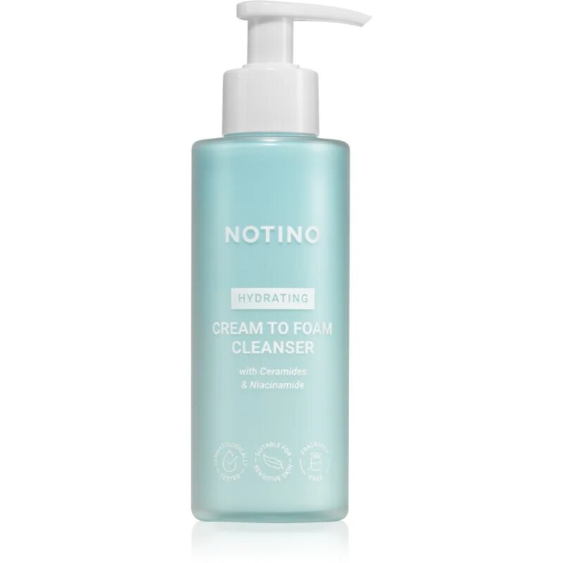 Notino Hydrating Cream to Foam Cleanser with Ceramides & Niacinamide cremă spumantă pentru curățare cu efect de hidratare 190 ml