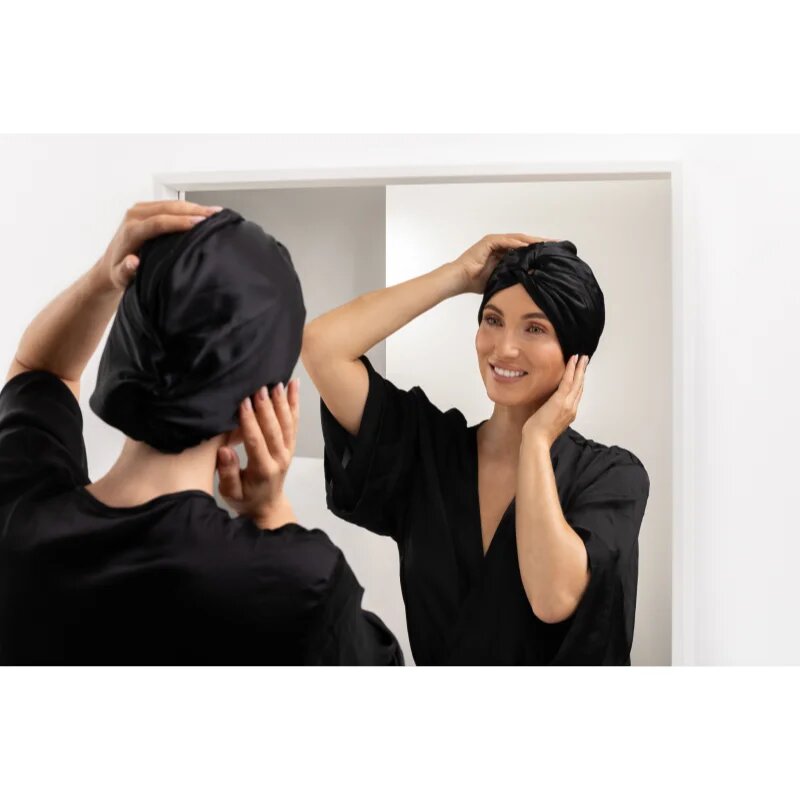 Notino Silk Collection Hair wrap turban din mătase pentru păr Black 1 buc
