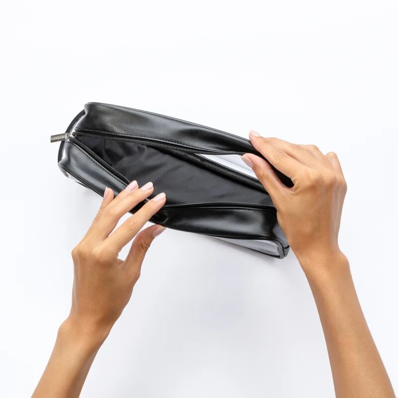 Notino Travel Collection Large Clear Organizer geantă de cosmetice transparentă L Black 26x14x85 cm 1 buc