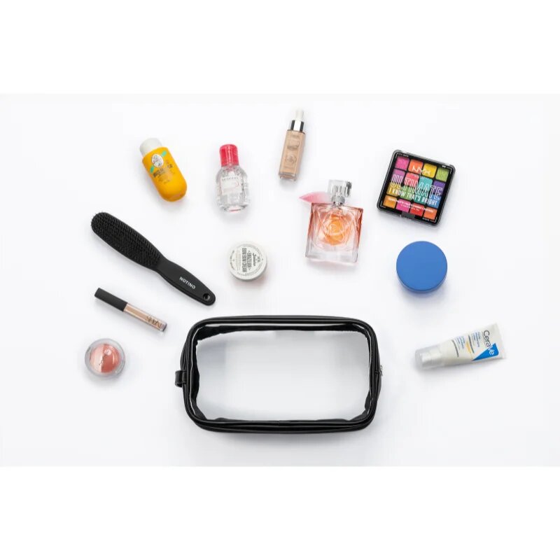 Notino Travel Collection Large Clear Organizer geantă de cosmetice transparentă L Black 26x14x85 cm 1 buc