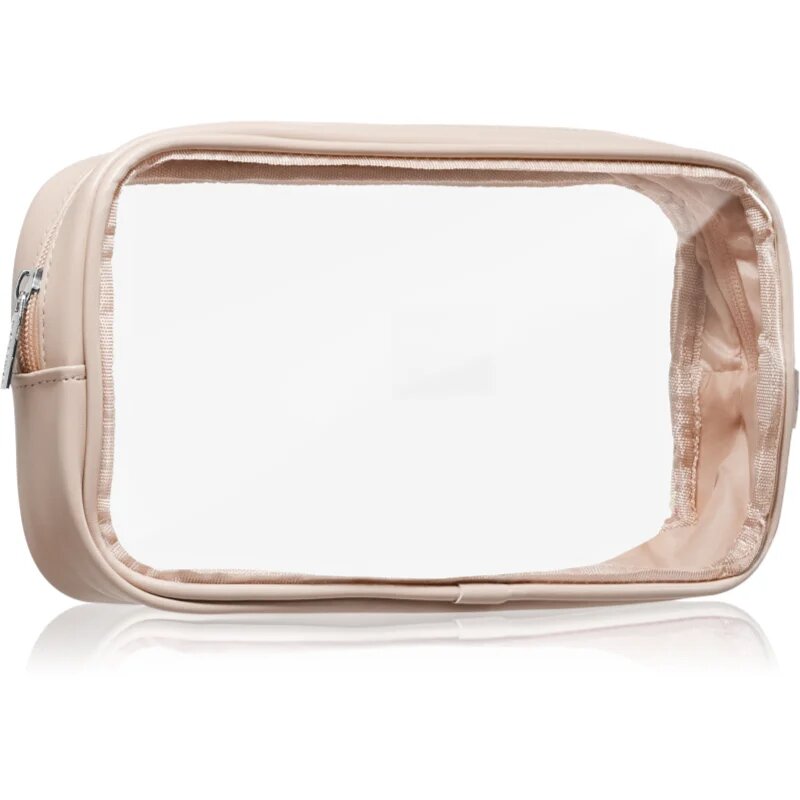 Notino Travel Collection Medium Clear Organizer geantă de cosmetice transparentă M Beige 24x125x5 cm 1 buc