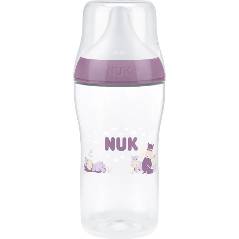 NUK Perfect Match Hippo biberon 3m+ 1 buc