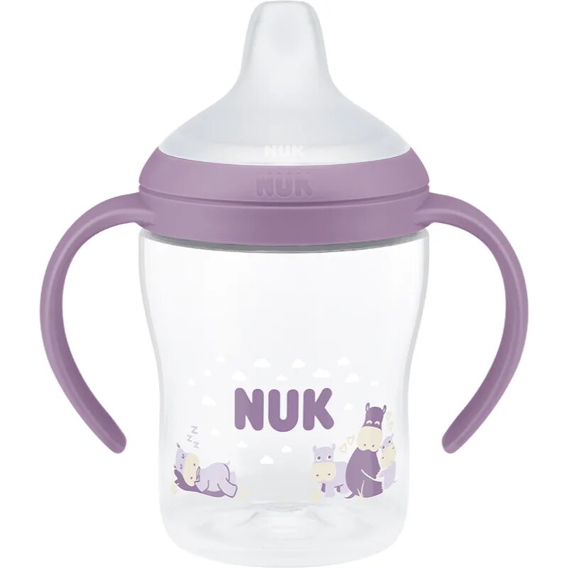 NUK Perfect Match Hippo biberon pentru învățare cu controlul temperaturii 6m+ 1 buc