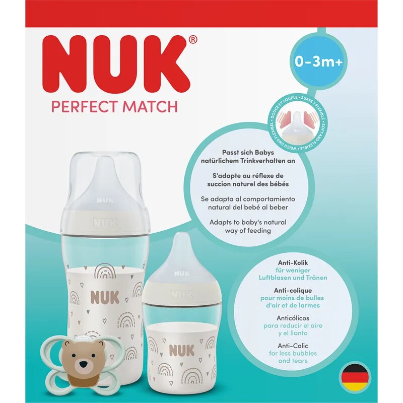 NUK Perfect Match Rainbow set cadou pentru bebeluși 0-3+ m