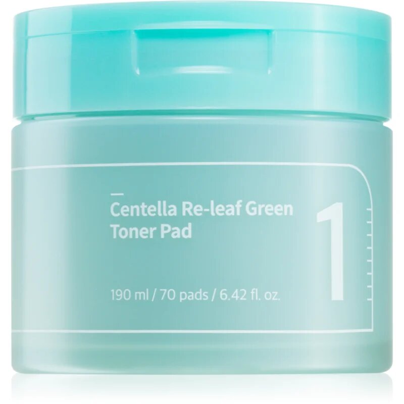 Numbuzin No. 1 Centella Re-Leaf Green Toner Pad dischete de tonifiere pentru netezirea pielii 70 buc