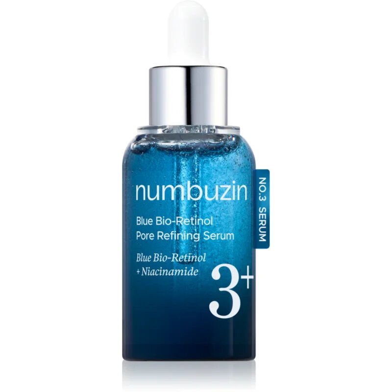 Numbuzin No. 3 Blue Bio-Retinol Pore Refining Serum Ser facial pentru fermitate pentru netezirea pielii si inchiderea porilor 30 ml