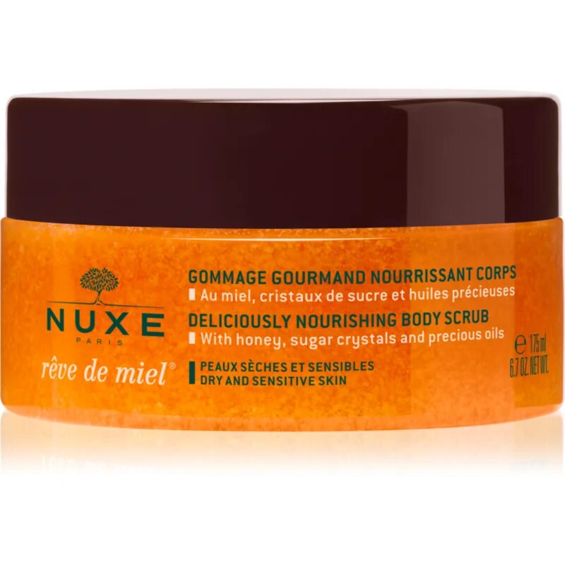 Nuxe Rêve de Miel Deliciously Nourishing Body Scrub Exfoliant hrănitor pentru corp 175 ml