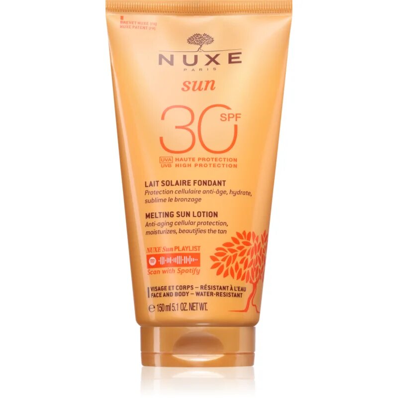 Nuxe Sun Delicious Cream High Protection lotiune solara pentru fata si corp SPF 30 150 ml