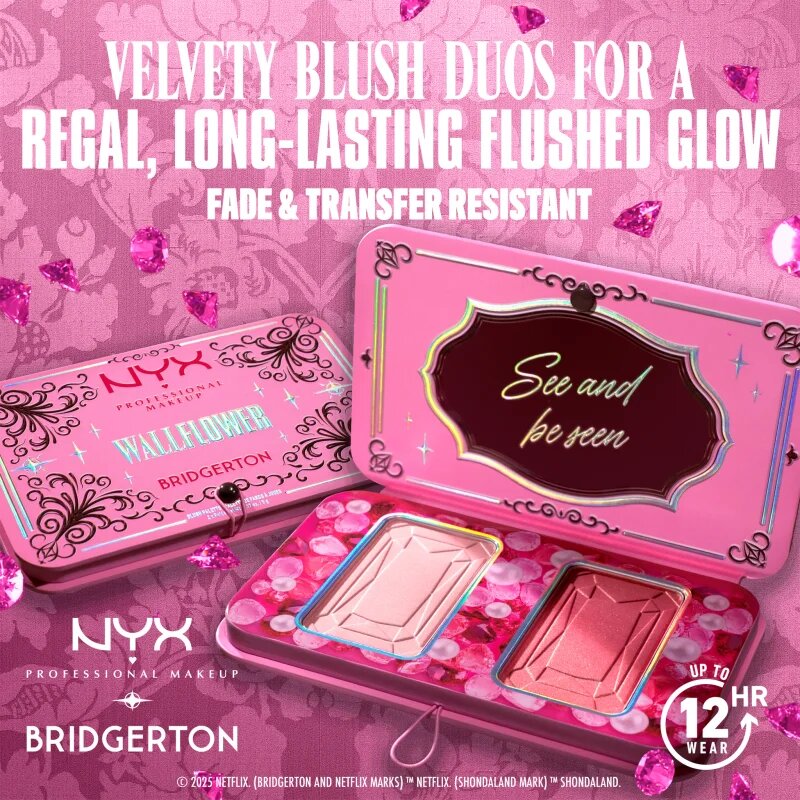 NYX Professional Makeup Bridgerton Royal Blush paleta fard de obraz culoare 01 Wallflower 2x5 g