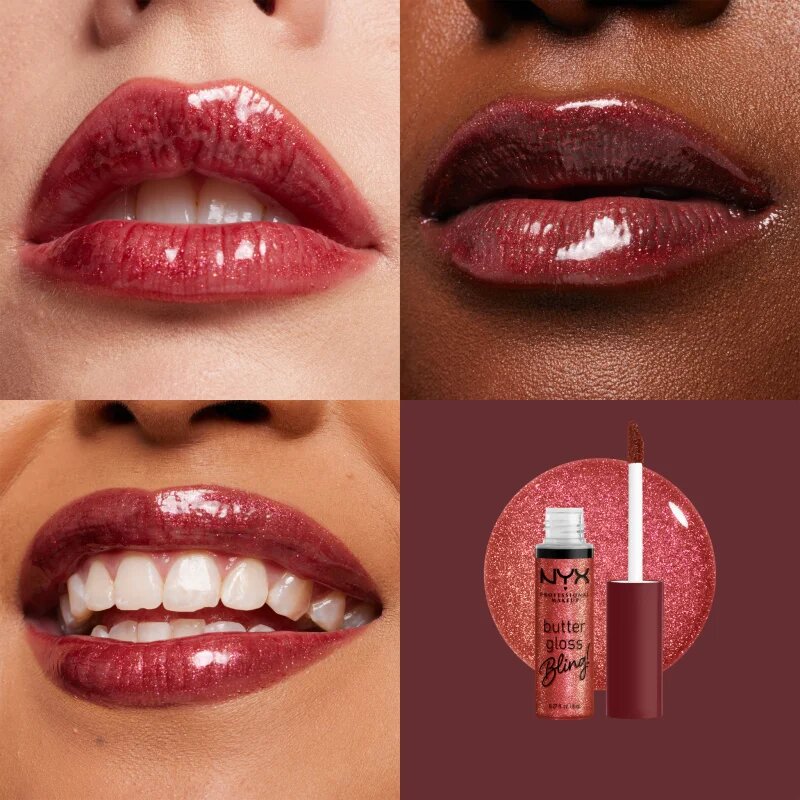 NYX Professional Makeup Butter Gloss Bling lip gloss strălucitor culoare 07 Big Spender 8 ml