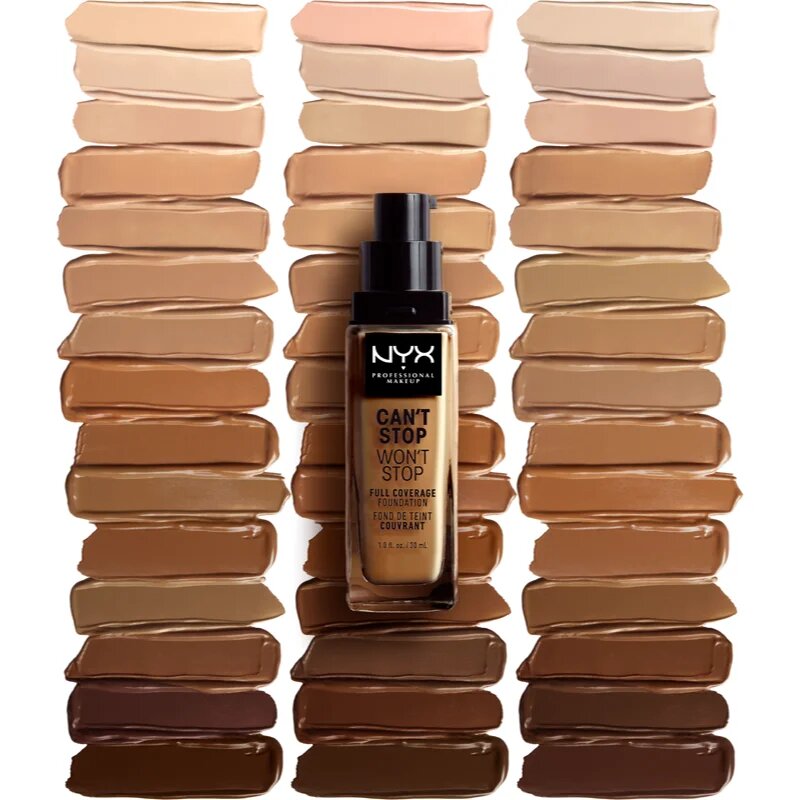 NYX Professional Makeup Can't Stop Won't Stop Full Coverage Foundation fond de ten cu acoperire ridicată culoare 06 Vanilla 30 ml