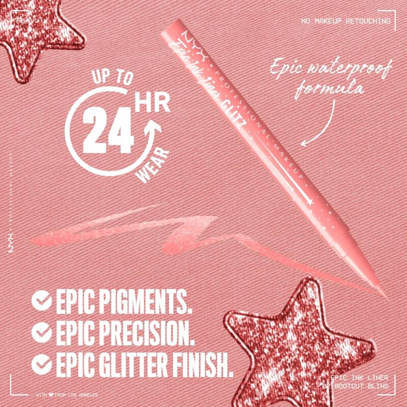 NYX Professional Makeup Epic Ink Glitz creion metalic pentru ochi culoare Bootcut Bling 1 ml