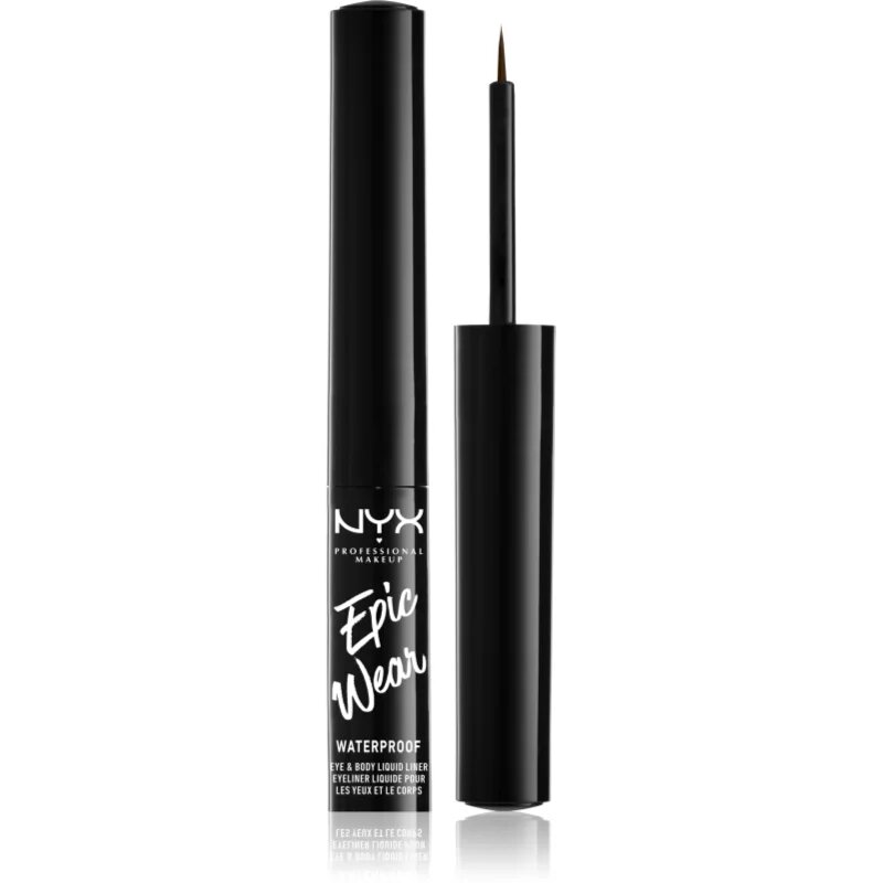 NYX Professional Makeup Epic Wear Liquid Liner tuș lichid pentru ochi cu efect mat culoare 02 Brown 3.5 ml