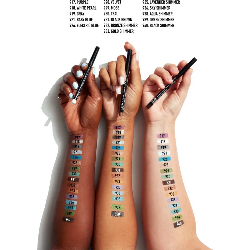 NYX Professional Makeup Eye and Eyebrow Pencil creion de ochi cu trasare precisă culoare 911 Emerald City 1.2 g