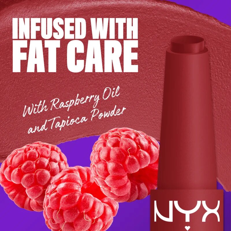 NYX Professional Makeup Fat Matte balsam de buze cu efect matifiant Mauve Cloud 2 g