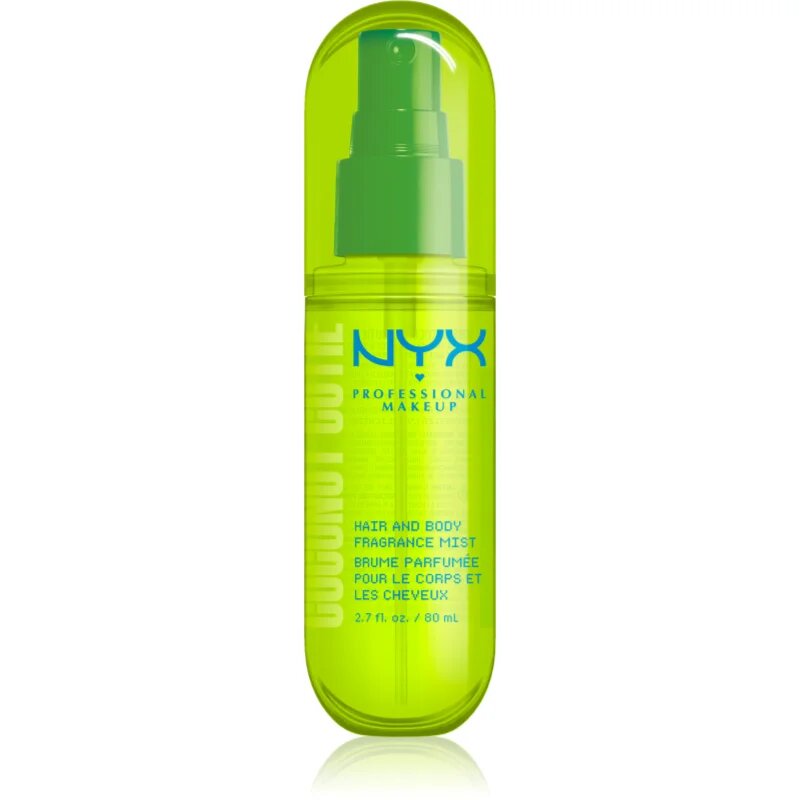 NYX Professional Makeup Fat Oil Body brumă parfumată de par si de corp cu parfum Coconut Cutie 80 ml