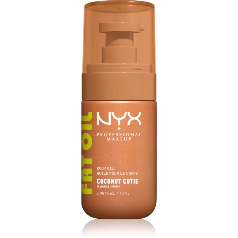NYX Professional Makeup Fat Oil Body Ulei de corp hranitor ofera hidratare si stralucire cu parfum Coconut Cutie 70 ml