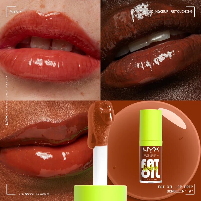 NYX Professional Makeup Fat Oil Lip Drip ulei pentru buze culoare 07 Scrollin 48 ml
