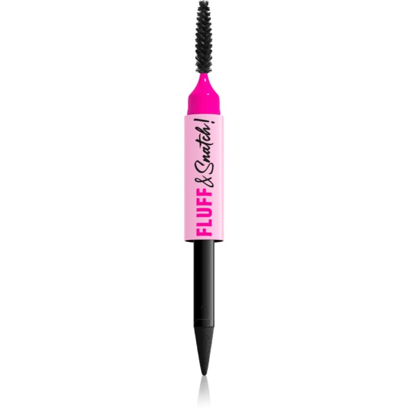 NYX Professional Makeup Fluff & Snatch creion pentru sprancene cu efect de pulbere culoare Black 1 g