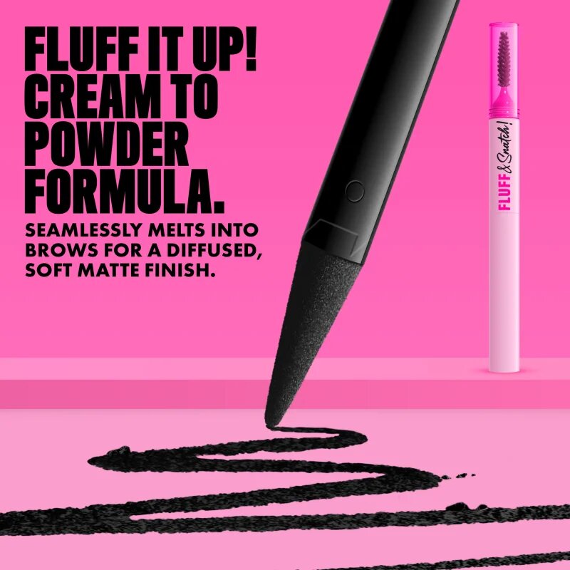 NYX Professional Makeup Fluff & Snatch creion pentru sprancene cu efect de pulbere culoare Black 1 g