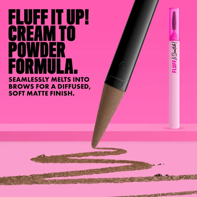NYX Professional Makeup Fluff & Snatch creion pentru sprancene cu efect de pulbere culoare Taupe 1 g